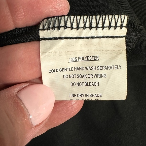 Selfie Leslie BLACK Downtown Cami Strap Front Split MIDI Dress, Size Medium (v) - Picture 10 of 11